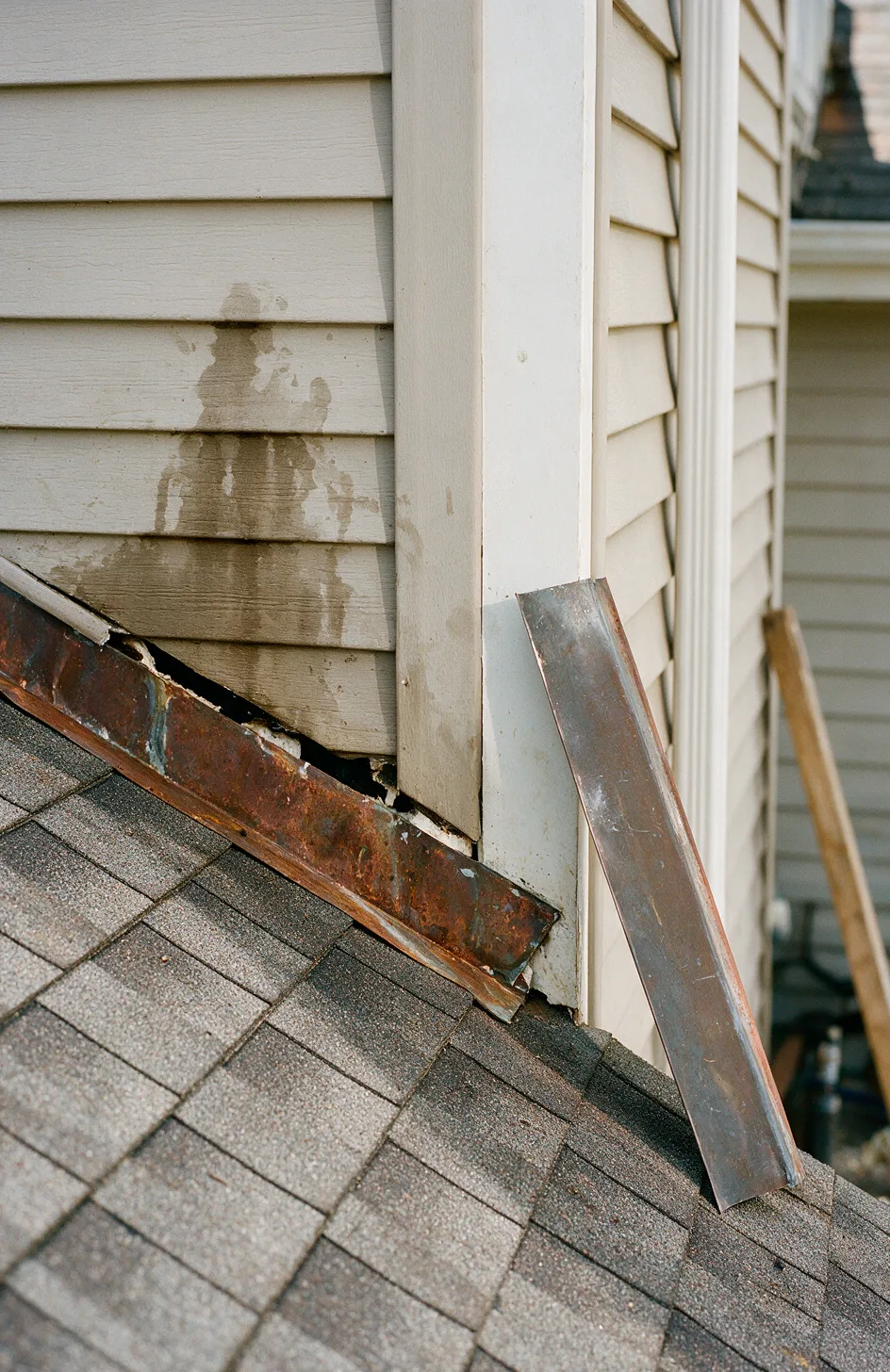 Rusted headwall flashing