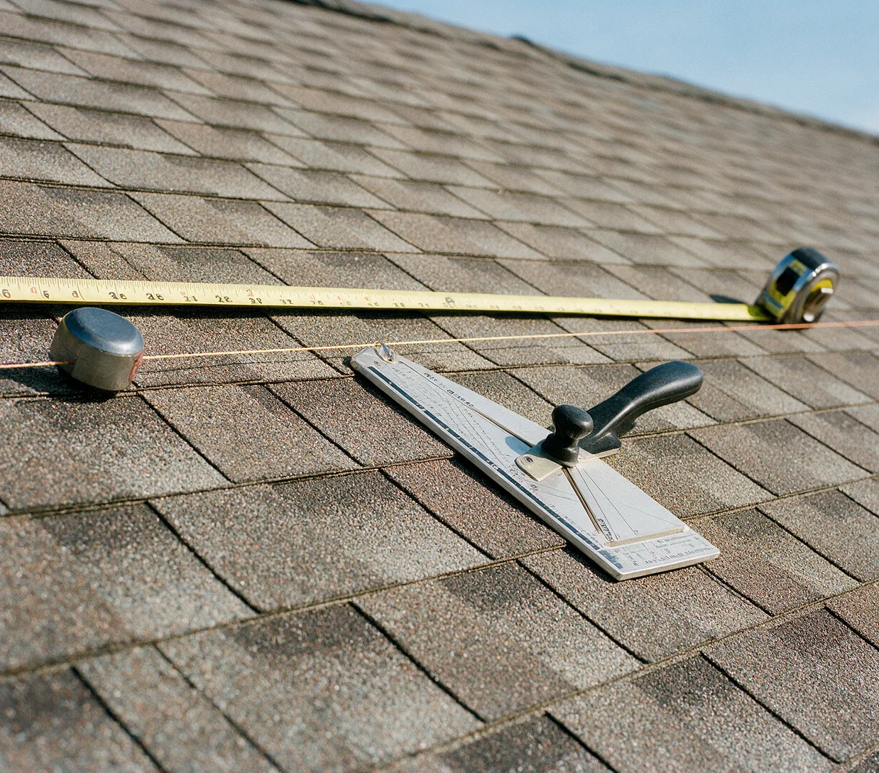 Measuring a roof slope